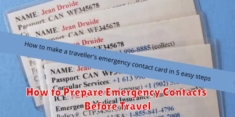 How to Prepare Emergency Contacts Before Travel